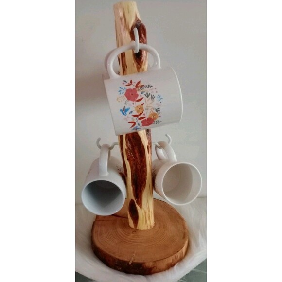 Hand Crafted Diamond Willow Cup Holder Unique One Of A Kind Kitchen New - Picture 4 of 8